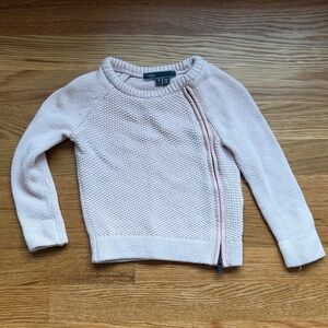 Vince Blush Pink Knit Sweater with Side Zip